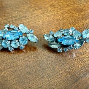 Elegant Blue Crystal Earrings
